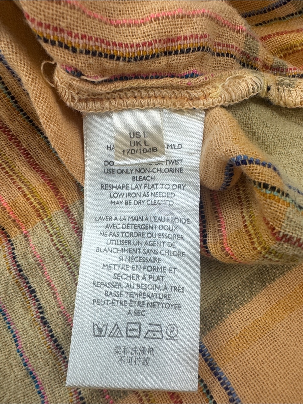 Pilcro Yellow Plaid Button Henley Top - Picture 9 of 12